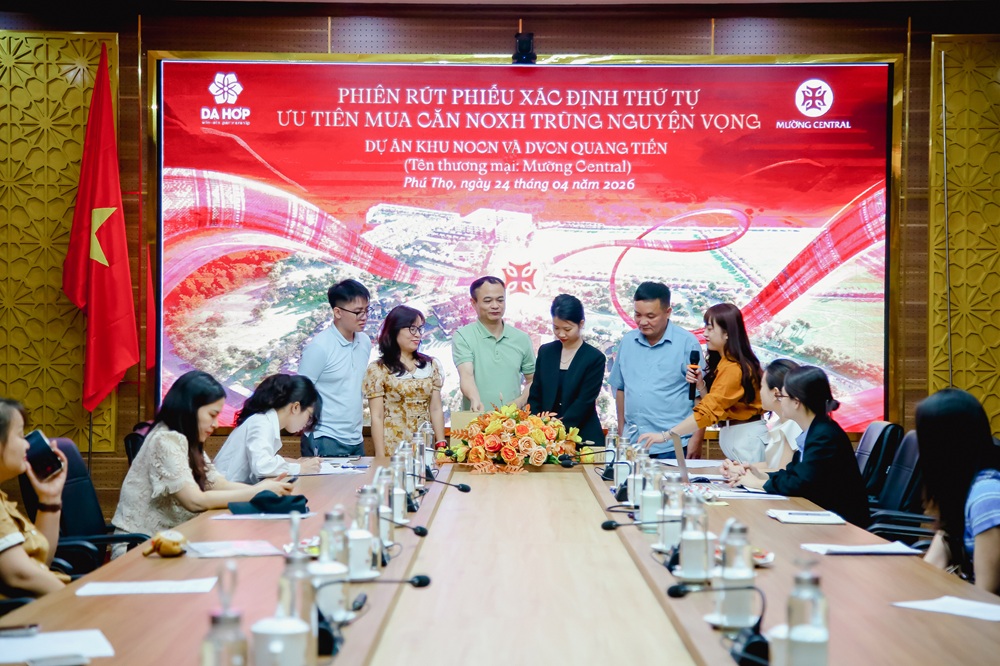 Mường Central: Công bố kết quả tút phiếu xác định thứ tự ưu tiên mua căn NOXH trùng nguyện vọng